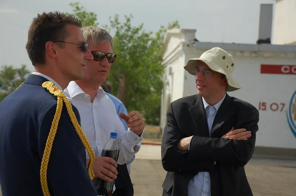 Prince Philippe of Belgium at Baikonur — Stock Photo, Image