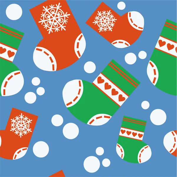 Senza cuciture Natale calza ornamento 64 — Vettoriale Stock