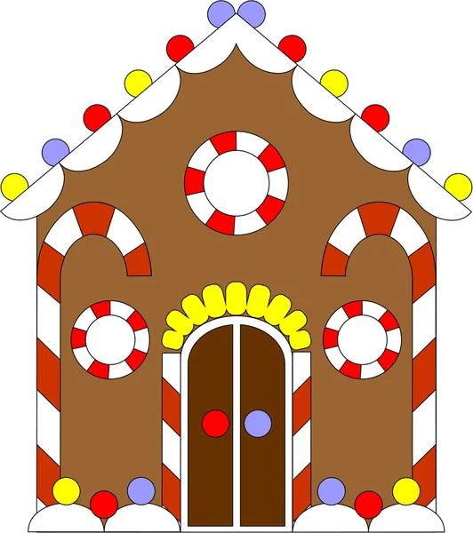 Perníkové dům barva 02 — Stockový vektor