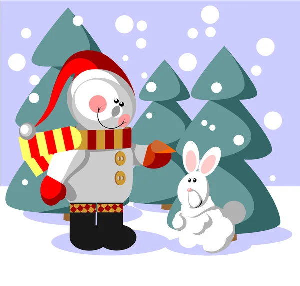 Sneeuwpop kleur 06 — Stockvector