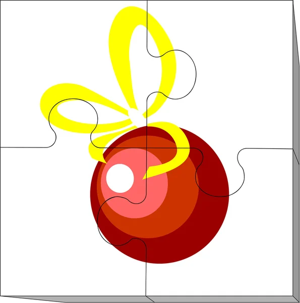 Puzzle vacances en couleur 08 — Image vectorielle