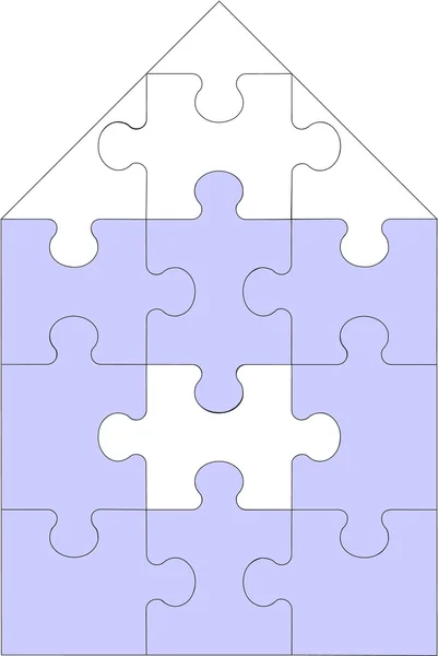 Abstrakte Heimat Puzzle 11 — Stockvektor