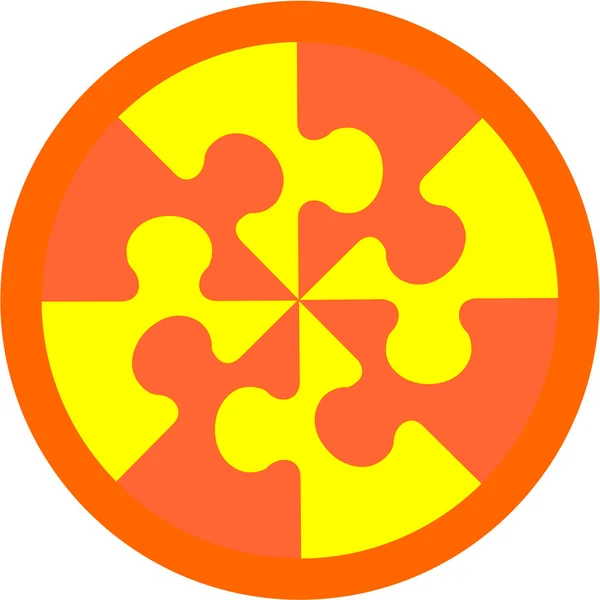 抽象的なフルーツ パズルの色 13 — ストックベクタ