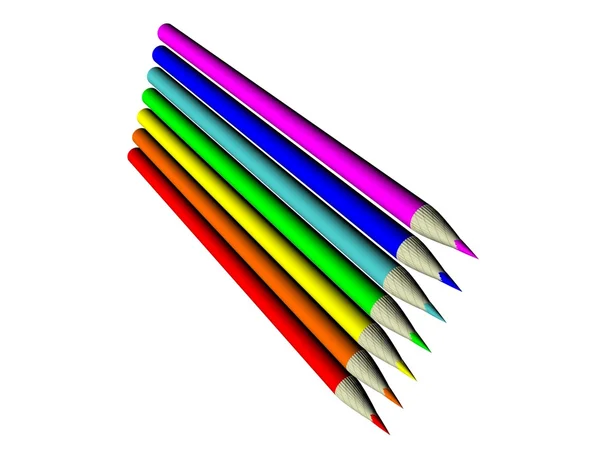 Imagen. 3d color pluma conjunto 34 — Foto de Stock