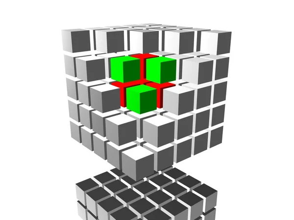 Imagen. 3d cubo 05 — Foto de Stock