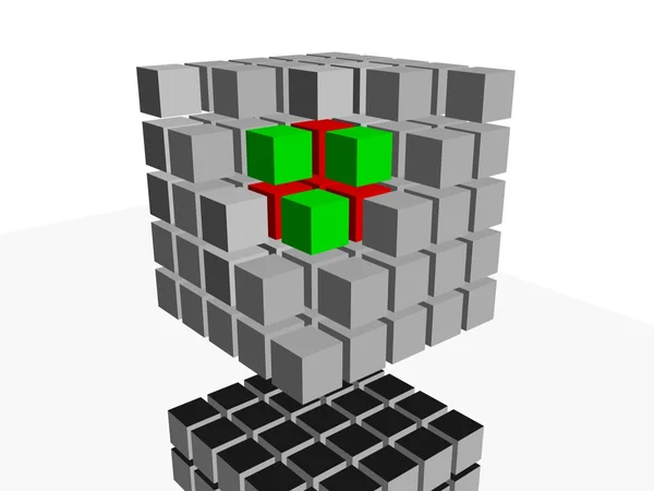 Imagem. Cubo 3d 06 — Fotografia de Stock