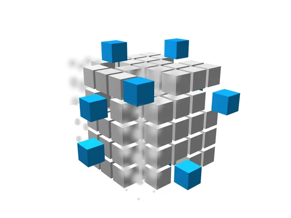 Une image. 3d cube 03 — Photo