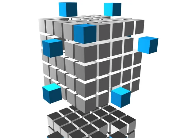 Une image. 3d cube 04 — Photo