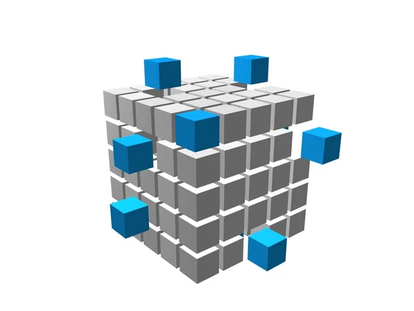 Imagen. 3d cubo 02 — Foto de Stock