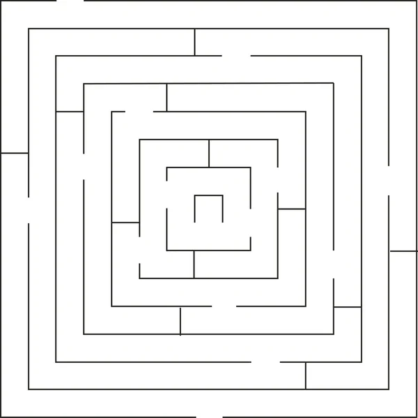 Labyrinthe 01 noir — Image vectorielle