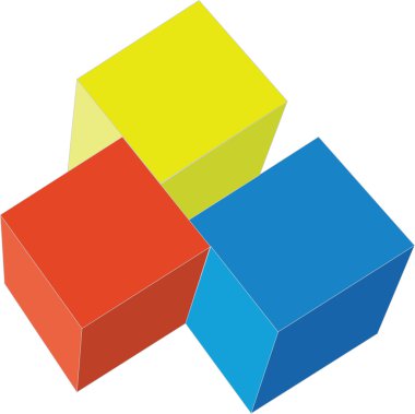 Cubes color 02 clipart
