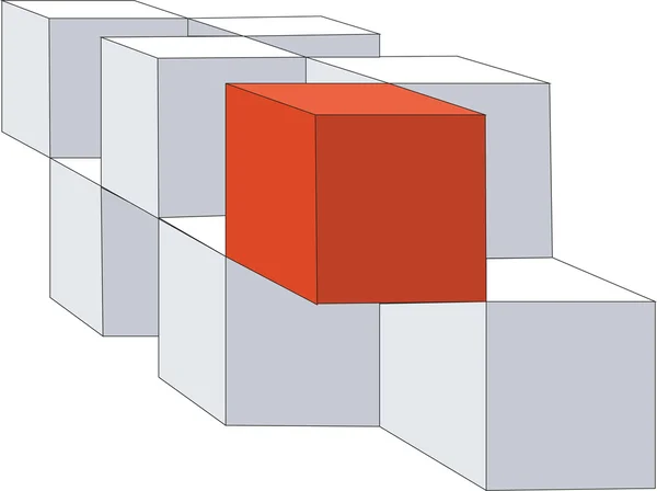 Würfel Farbe 8 — Stockvektor