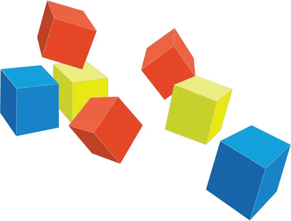 큐브 색상 4 — 스톡 벡터
