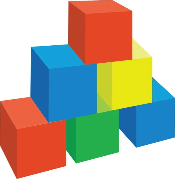 Кубики колір 1 — стоковий вектор