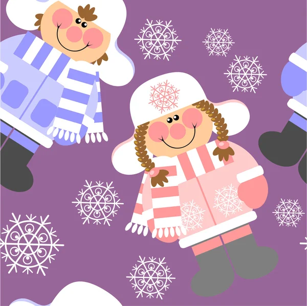 Ornement de Noël sans couture en couleur 114 — Image vectorielle