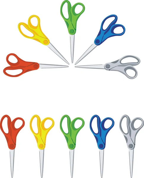 Scissors color set 01 — Stock Vector