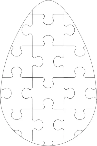 Puzzel ei in kleur 05 — Stockvector