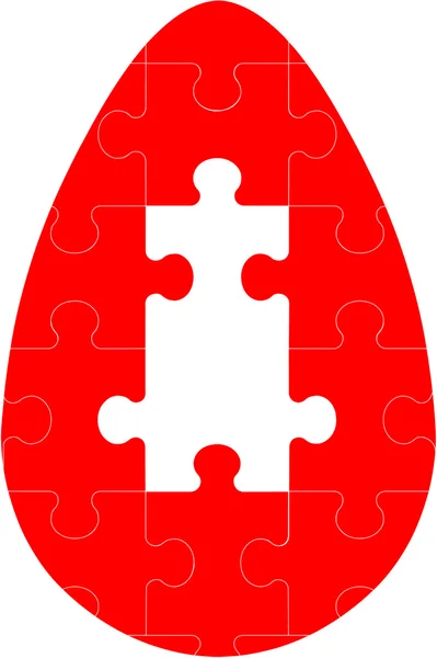 Urlaub Puzzle Ei in Farbe 04 — Stockvektor
