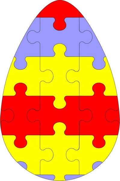 Semester pussel ägg i färg 03 — Stock vektor