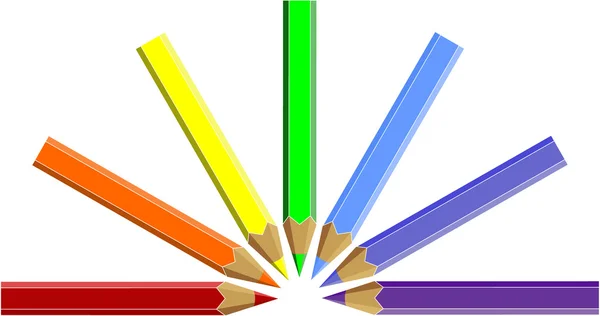 Stifteset Farbe 05 — Stockvektor