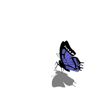 Butterfly on paper 07 clipart