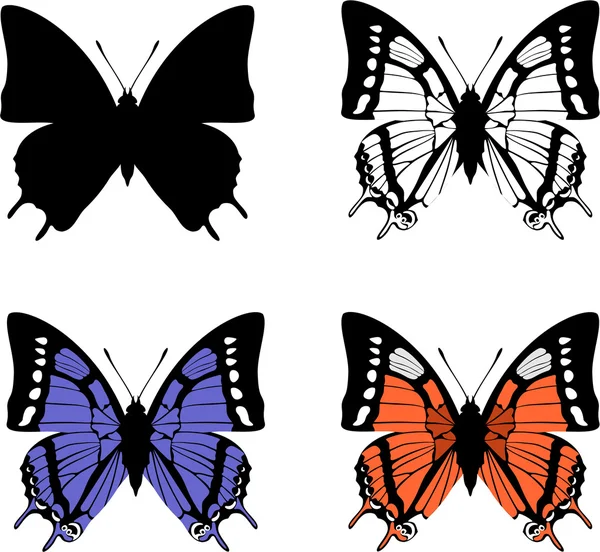 Conjunto de borboletas 04 — Vetor de Stock