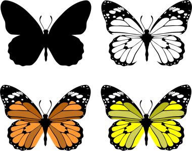 Butterfly set 10 clipart