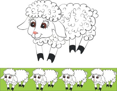 Lamb color 01 clipart