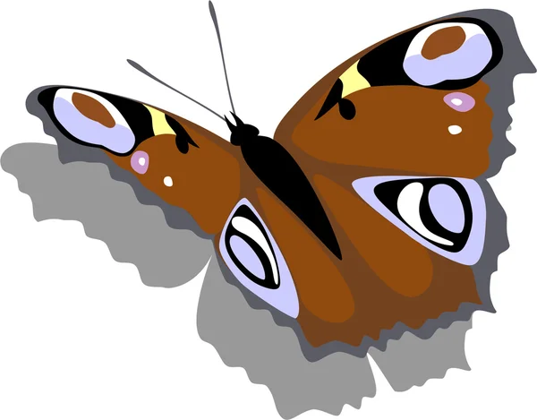Schmetterling auf Papier 12 — Stockvektor