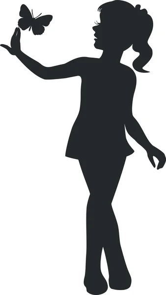 Chica caminando negro 11 — Archivo Imágenes Vectoriales