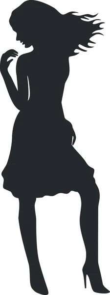Девушка в черном 09 — стоковый вектор
