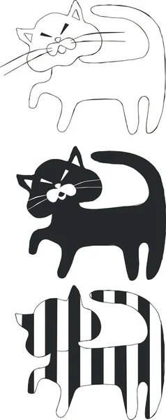 Ensemble chat noir 05 — Image vectorielle