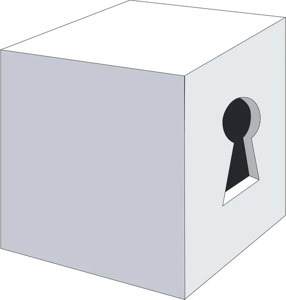 Cube clé en couleur 01 — Image vectorielle