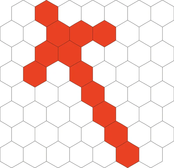 Hexagonales 3D-Muster 03 — Stockvektor