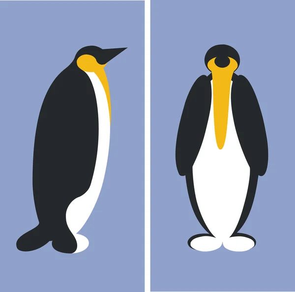 Силуэт пингвина 01 — стоковый вектор