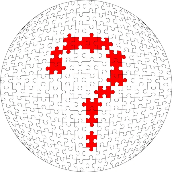 Balle de puzzle 3d en couleur 27 — Image vectorielle