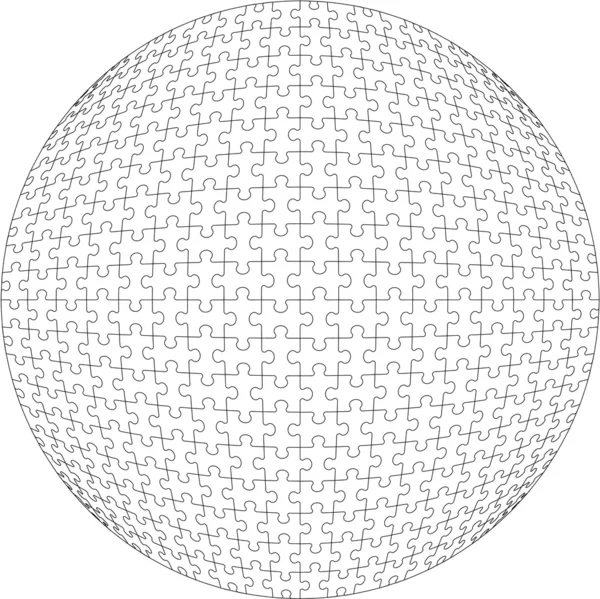3D puzzle ball v barvě 21 — Stockový vektor