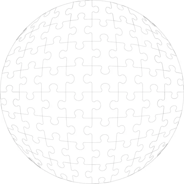 3D puzzle labdát, színesben 23 — Stock Vector