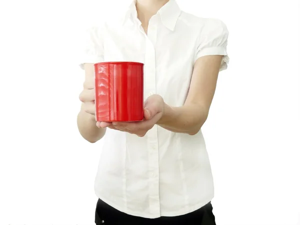 stock image Girl with coffee cup