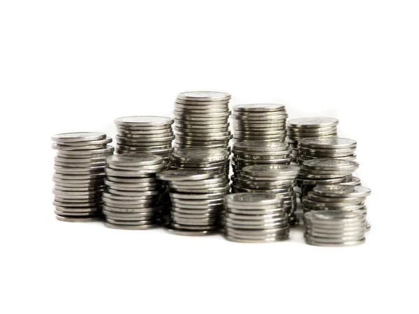 Monedas pilas — Foto de Stock