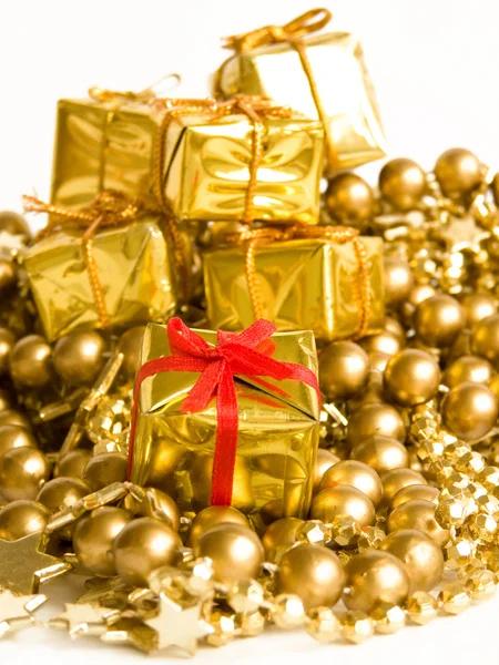 Presentes dourados — Fotografia de Stock