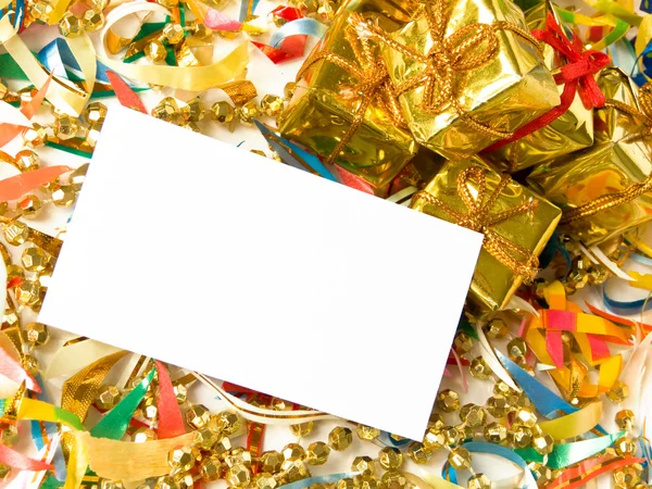 Tarjeta de regalo en blanco —  Fotos de Stock