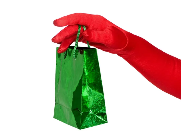 Hand with gift bag — Stock Photo, Image