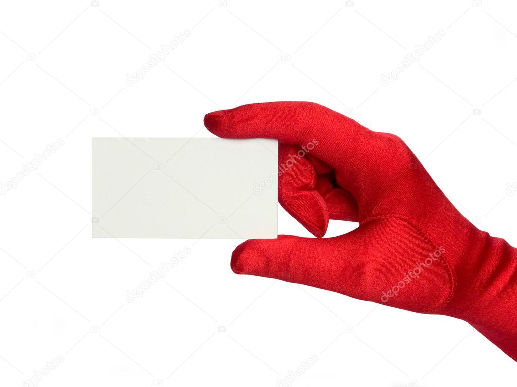 Hand with card