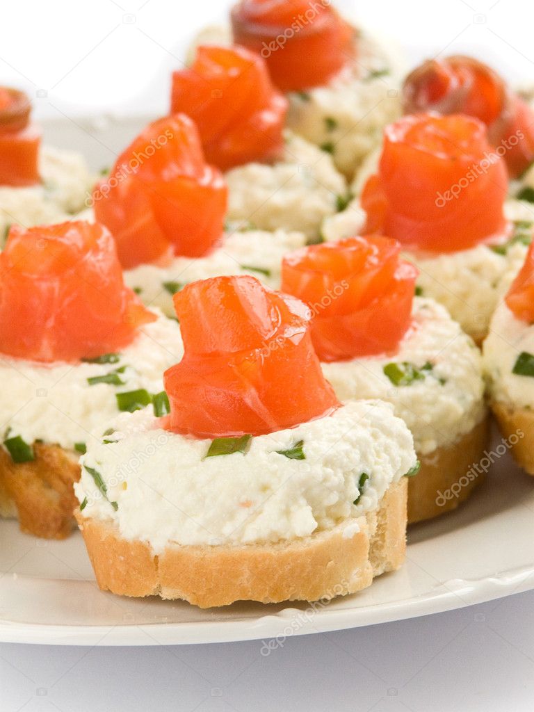 Sandwiches with smoked trout