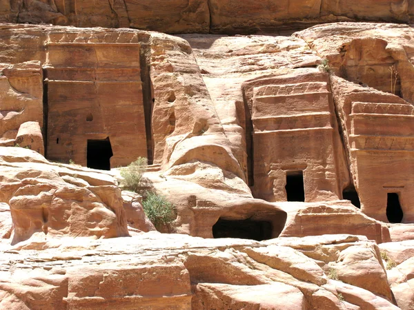 Necrópolis en Petra — Foto de Stock