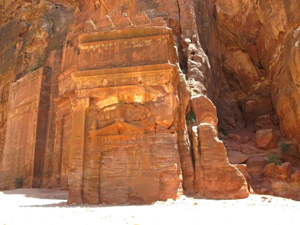Ruins in mountains of Petra — Stock Photo, Image