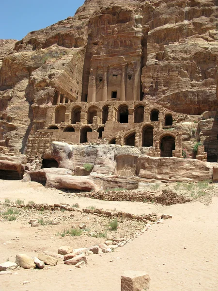 Kalıntıları ve Petra dağlar — Stok fotoğraf