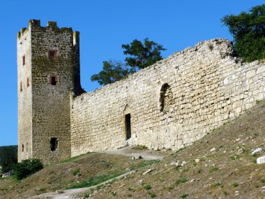Genoese fortress in Theodosia clipart