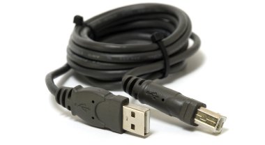 Universal serial bus grey cable clipart